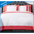 Rose Color Wide Border Cotton Bedsheet Set